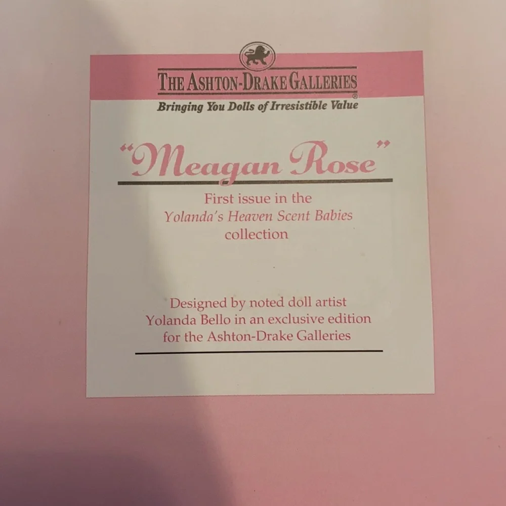 Ashton Drake Meagan Rose 1993 Collectable Porcelain Doll 12” Vintage (e) - Picture 4 of 11
